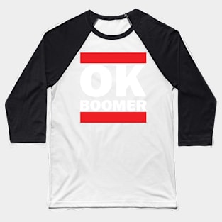 ok boomer DMC style shirt Baseball T-Shirt